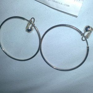 STERLING SILVER HOOP EARRINGS Medium Size
